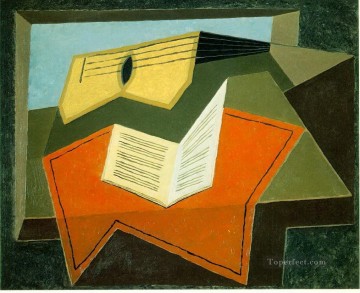 フアン・グリス Painting - ギターと五線紙 1927年 フアン・グリス